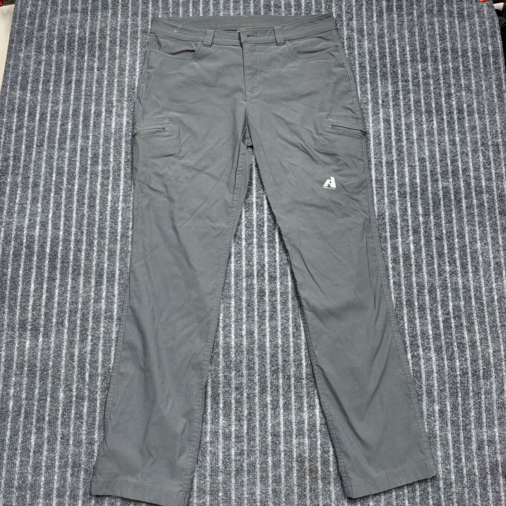 Eddie Bauer Womens 12 Grey First Ascent Hiking Cargo Stretch Pants (2474)